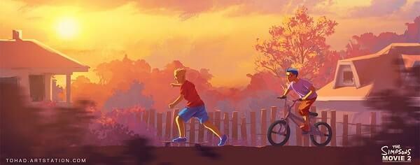 bart y mihouse en los simpson