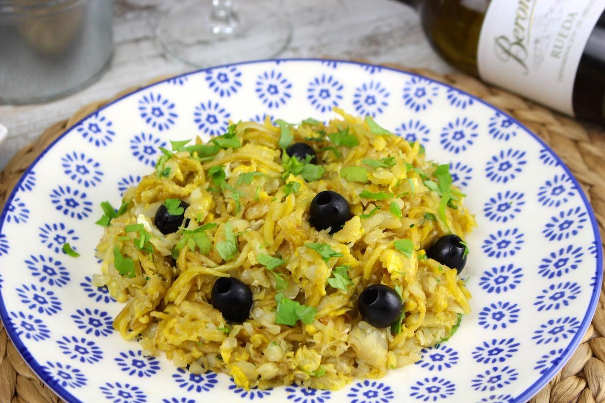 Bacalao Dorado Bacalhau à Brás Receta Portuguesa Cocina 