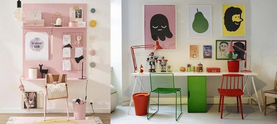 Zona de estudio para una habitación infantil