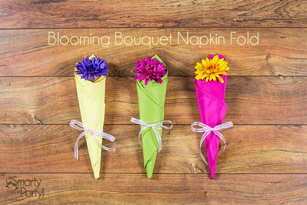Blooming bouquet napkin fold! | Smarty Had A Party