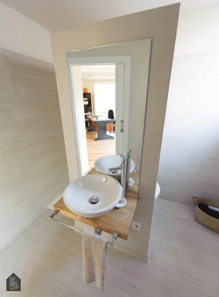 baño pequeño pero con espacios independientes