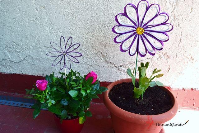 DIY con flores: flor para macetas Manualidades