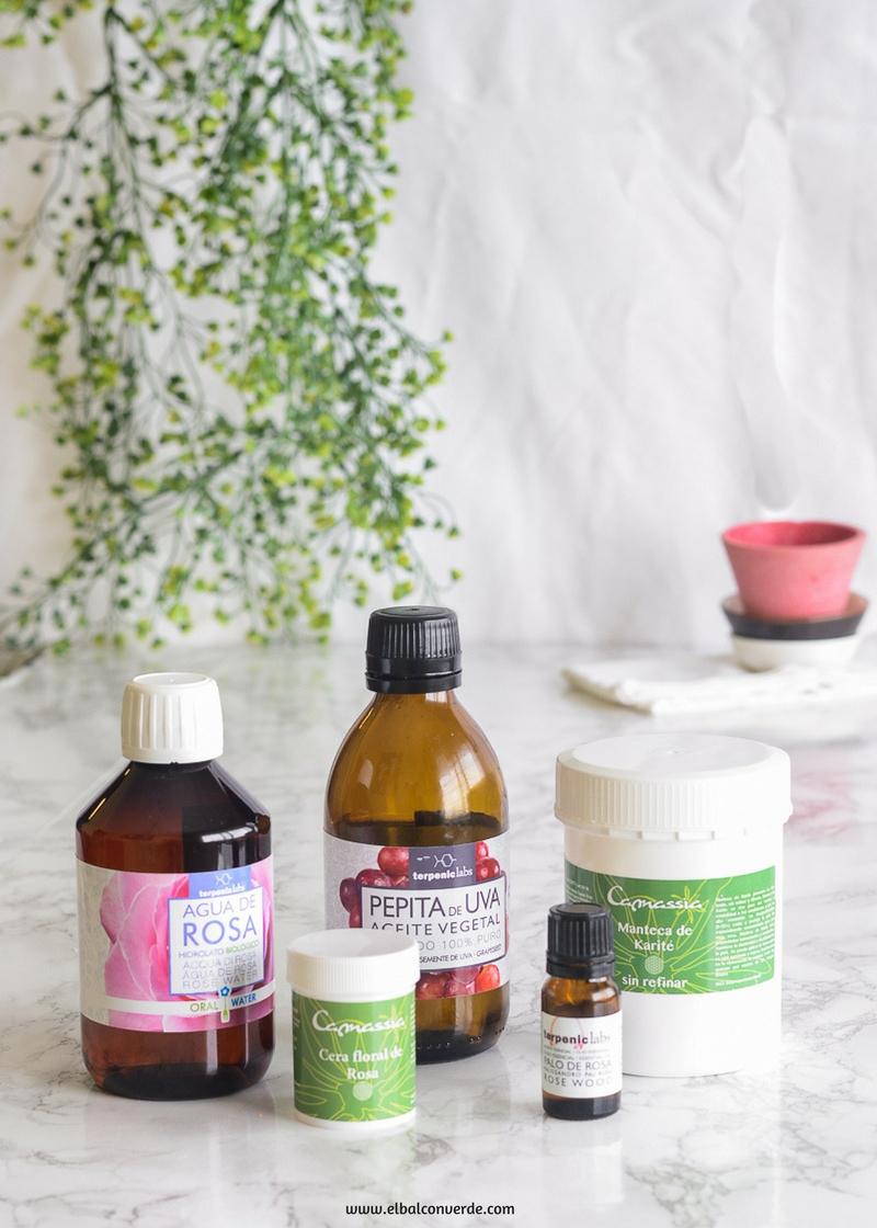 Imagen ingredientes crema corporal de rosas