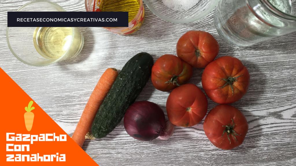 gazpacho con zanahoria - ingredientes