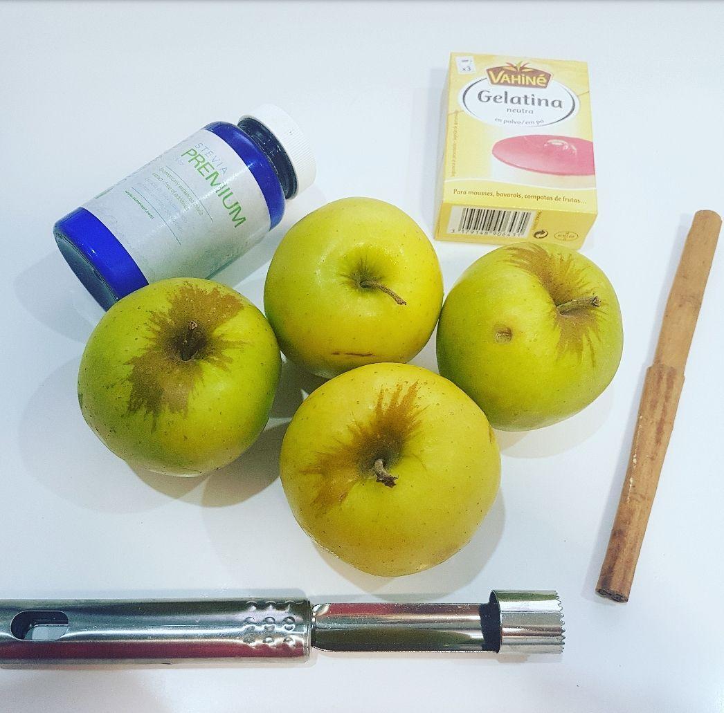 ingredientes de dulce de manzanas sin azúcar