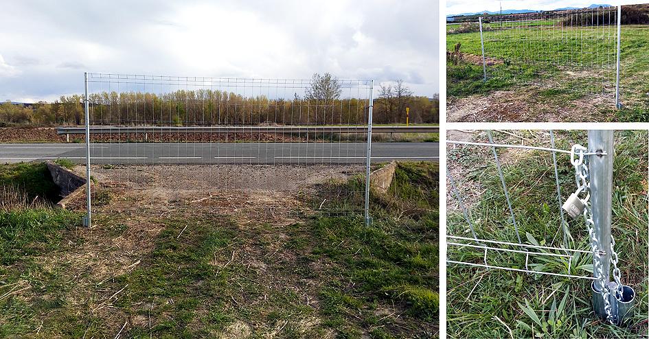 valla metalica acceso finca Portal Jardín