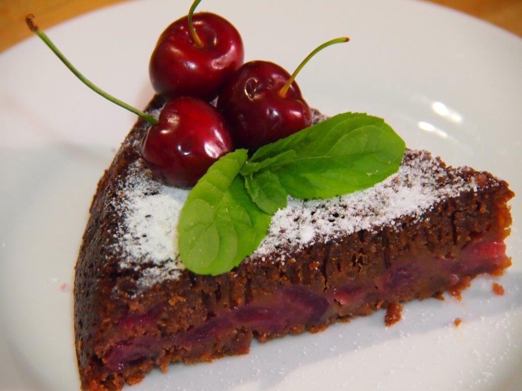 Choco cherry cake o pastel de cerezas
