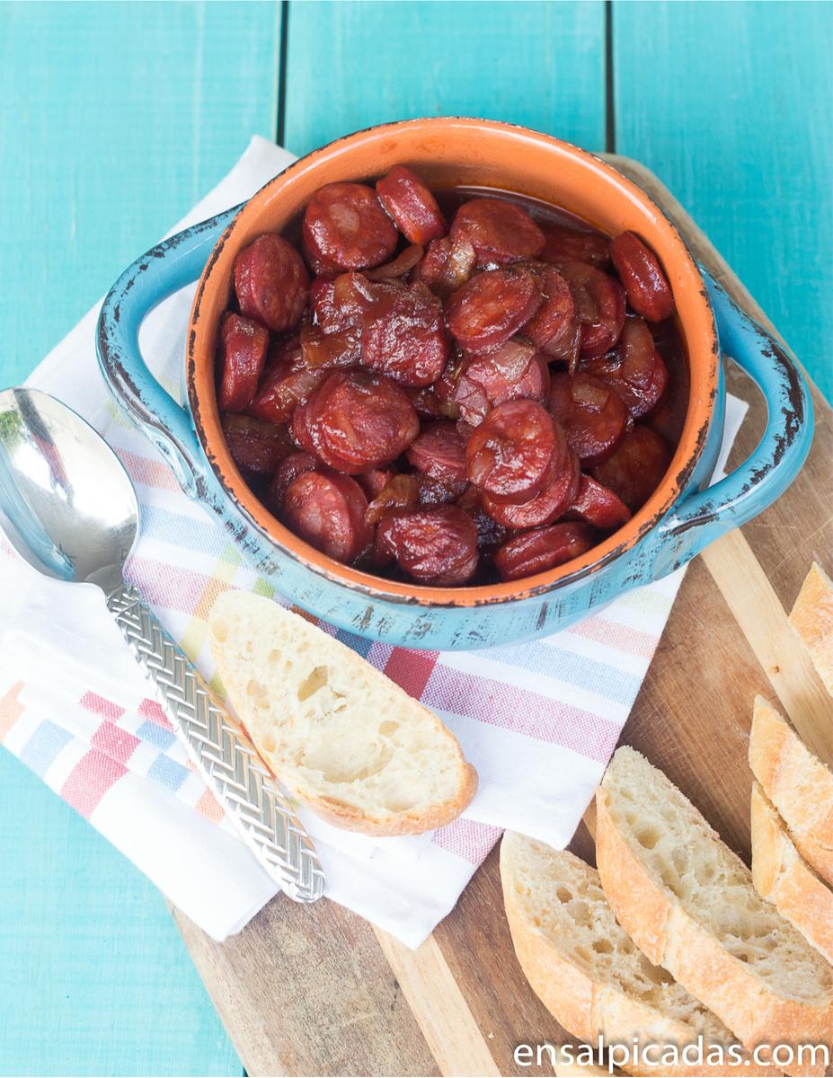 Receta de Chorizo al Vino.