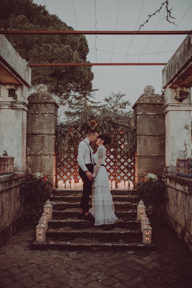 un elopement boho-vintage
