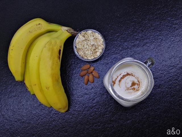 Smoothie energético hecho con avena.