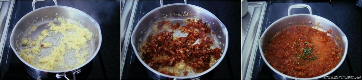 risotto de gambas y tomates semi secos