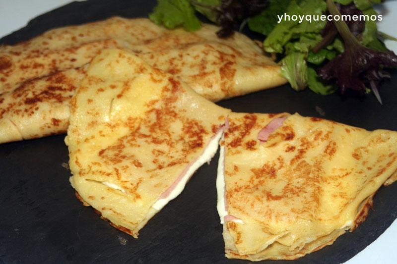 crepes de jamon y queso