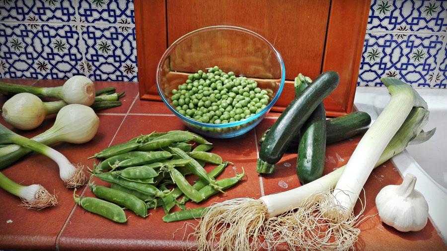 Crema de guisantes receta