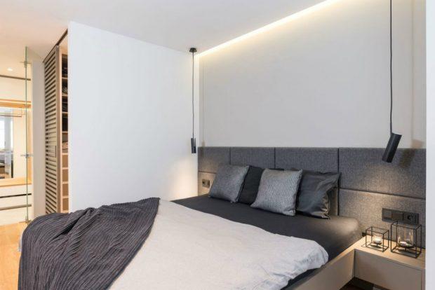 cabecero de dormitorio tapizado