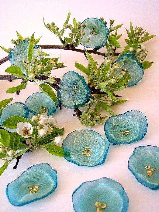 flores de organza diy