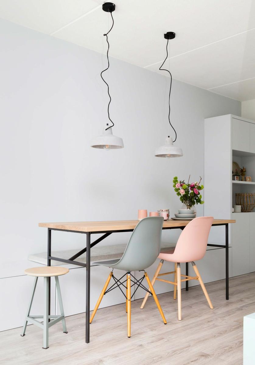 Vivienda en colores pastel