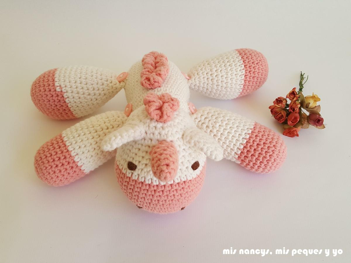 mis nancys, mis peques y yo, bebe unicornio amigurumi, tumbado