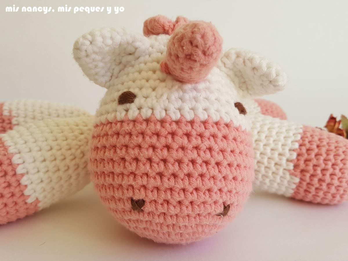 mis nancys, mis peques y yo, bebe unicornio amigurumi, detalle cabeza