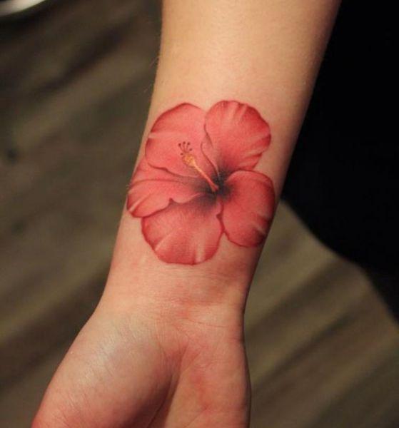 flor hibiscus realista