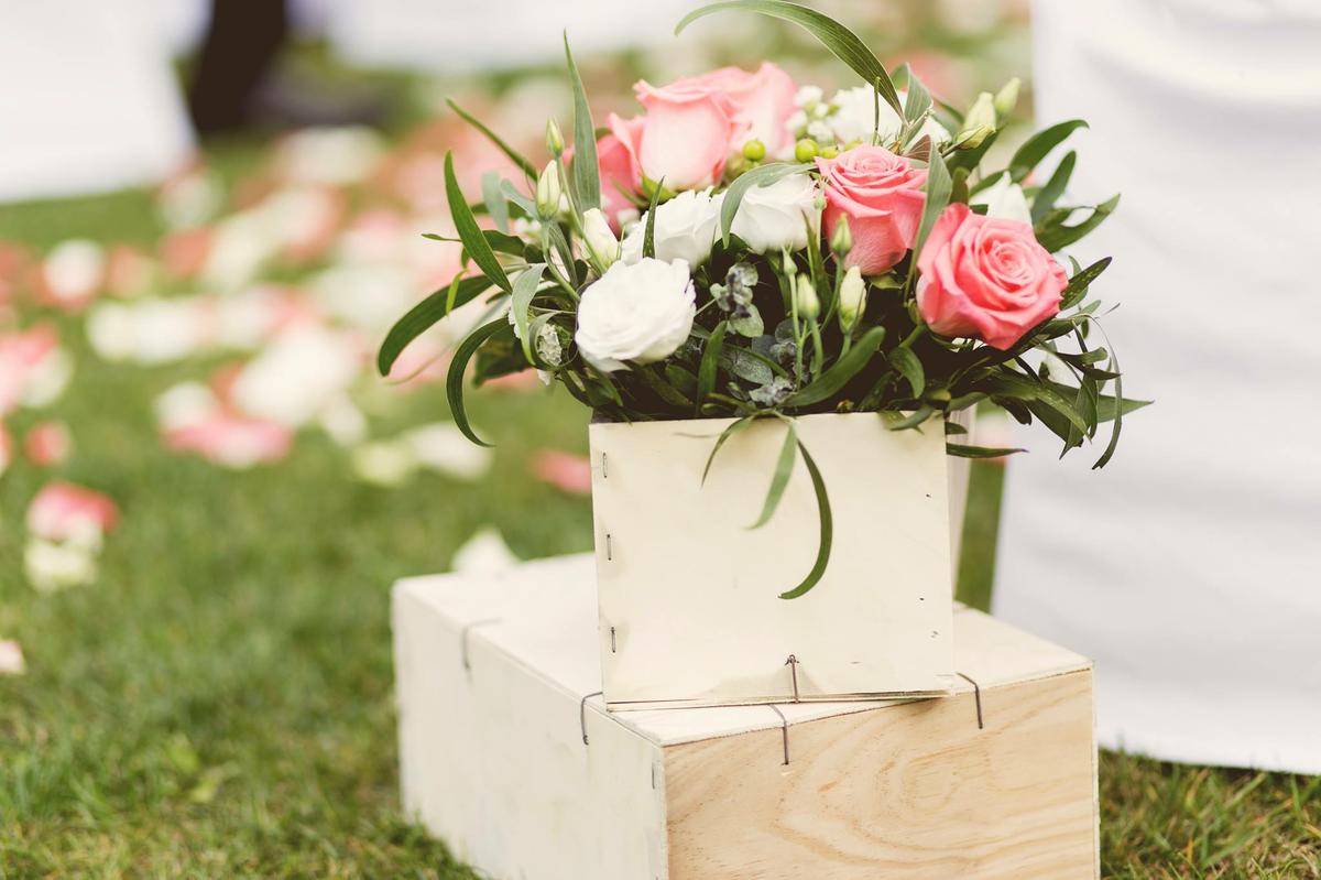 decoración ceremonia civil - boda rústica - boda rustic chic - decoración boda coral