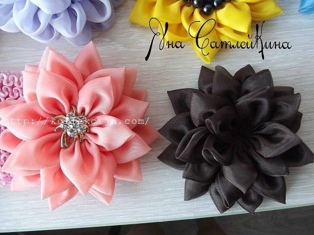 flores de los círculos de tela