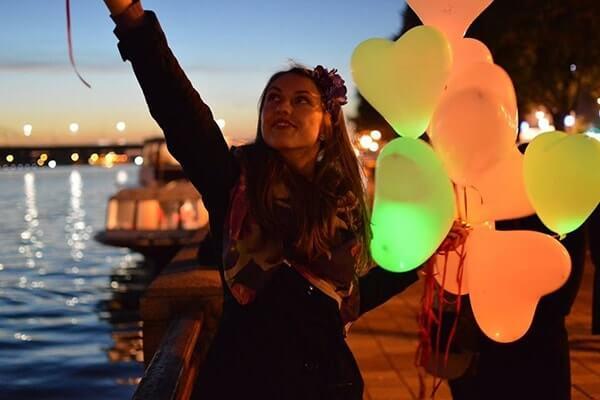 globos con led luz