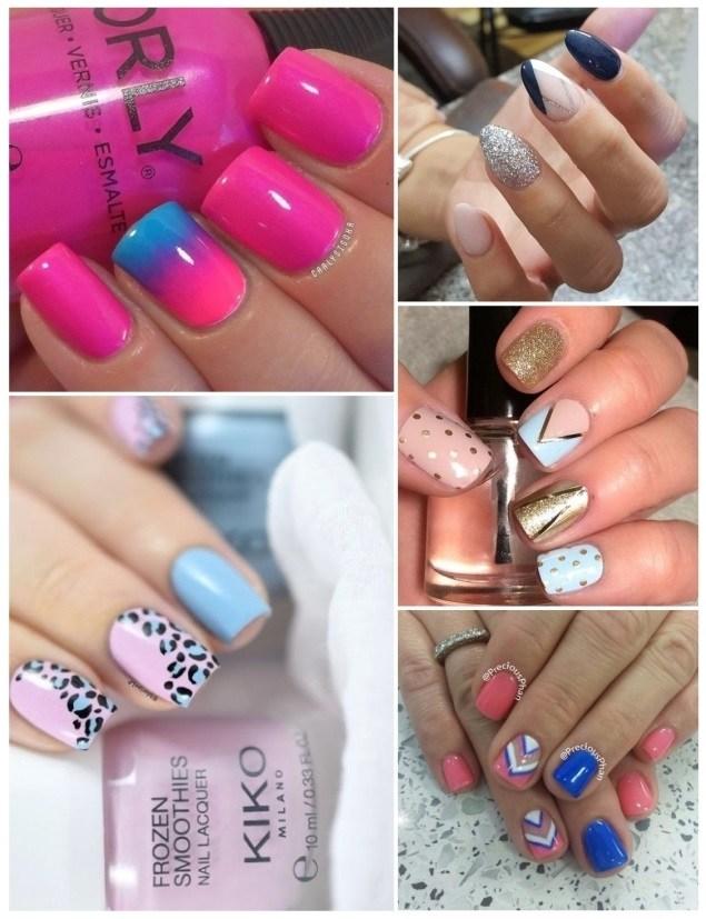 diseños de decoración de uñas en rosa