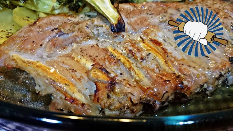 Receta costillas con brócoli