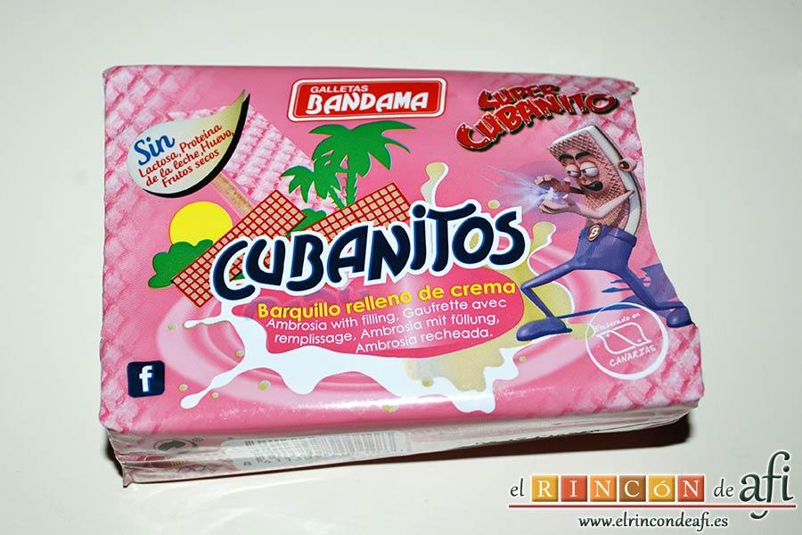Mus de galletas cubanitos, preparar los cubanitos