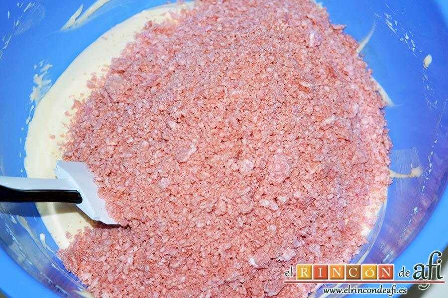 Mus de galletas cubanitos, añadir los cubanitos troceados