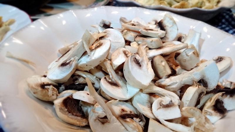 Berenjenas rellenas de champiñones