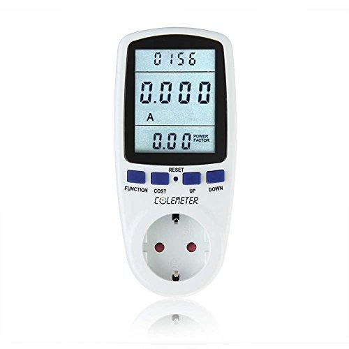 COLEMETER® Medidor Contador Controlador Enchufe Consumo Electricidad LCD 45-65HZ AC 230V-250V