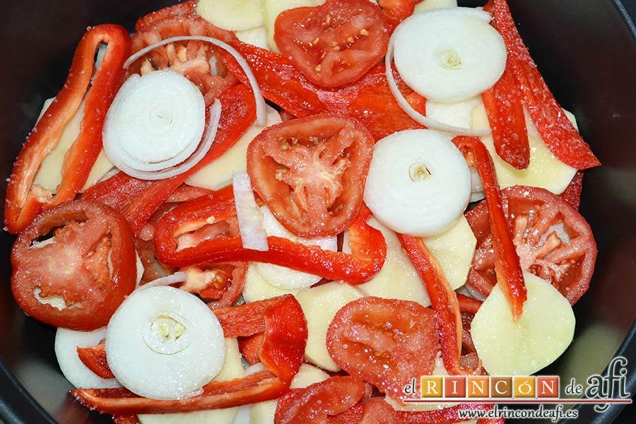 Gallegada, salar y echar un chorro de aceite de oliva