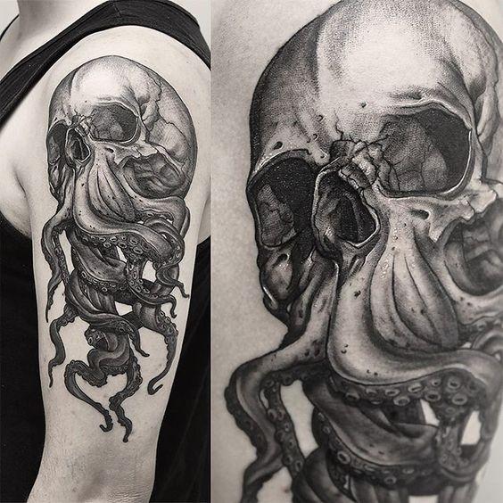 pulpo y calavera