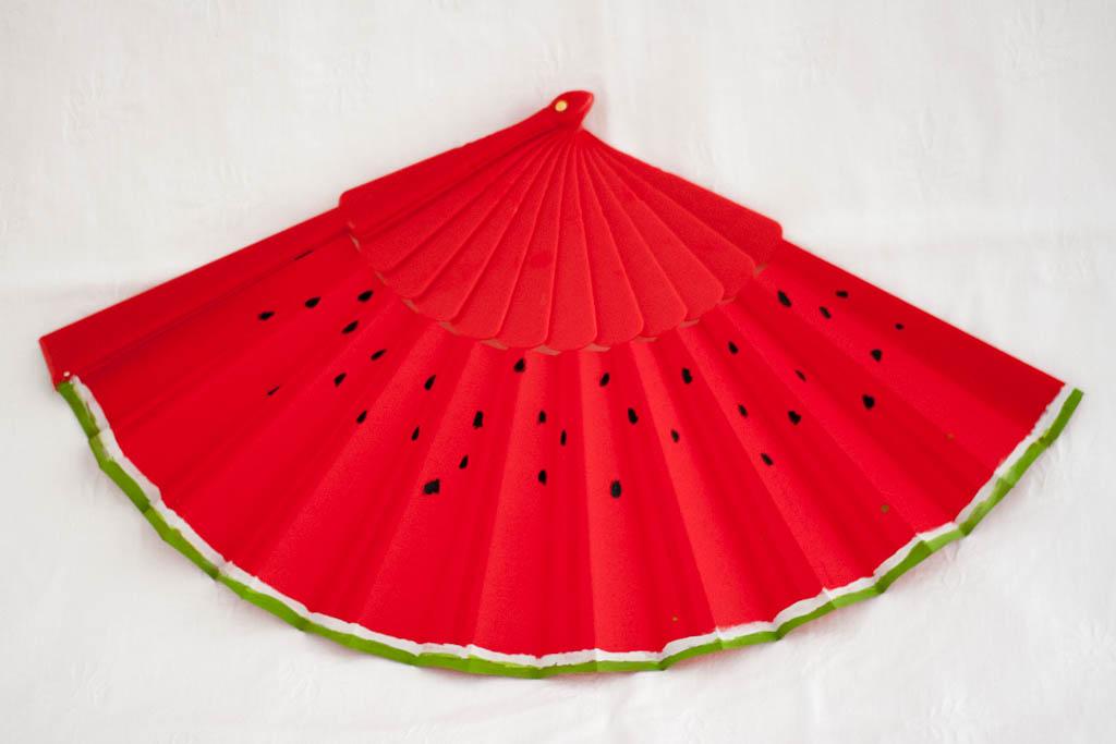 abanicos pintados como sandias