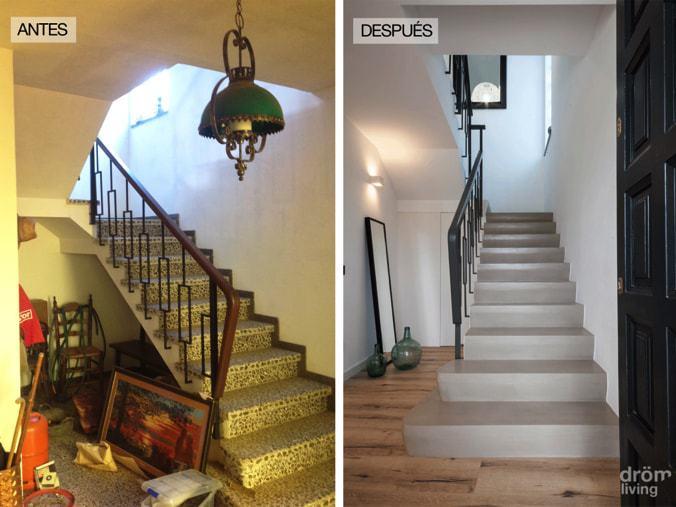 Antes-después de las escaleras