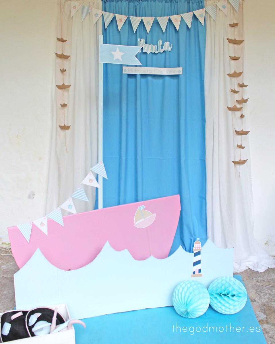 comunión marinera - comunion playa - photocall barco comunión