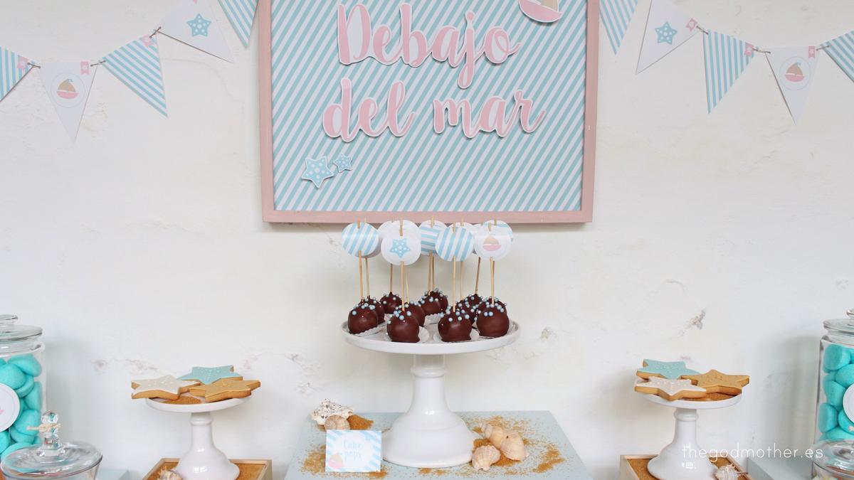 comunión marinera - comunion playa - mesa dulce temática bajo el mar 2