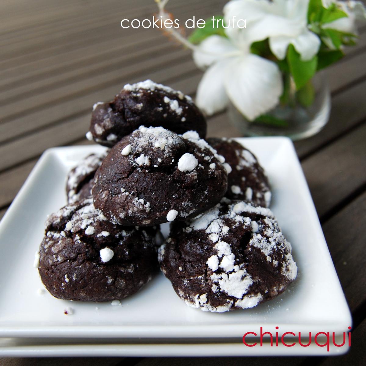 receta de cookies de trufa chocolate recipe truffle dough cookies chicuqui.com