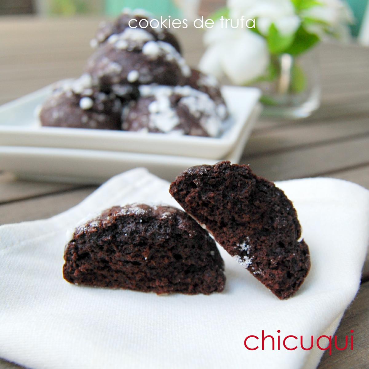 receta de cookies de trufa chocolate recipe truffle dough cookies chicuqui.com