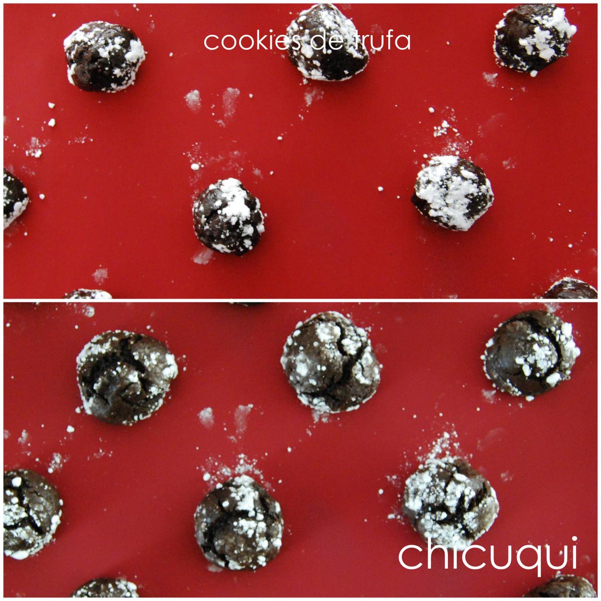 receta de cookies de trufa chocolate recipe truffle dough cookies chicuqui.com