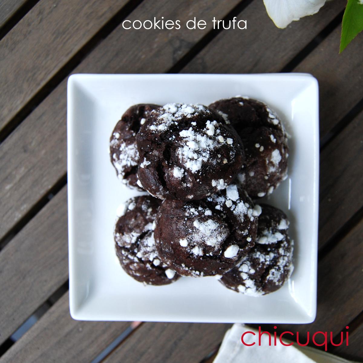receta de cookies de trufa chocolate recipe truffle dough cookies chicuqui.com