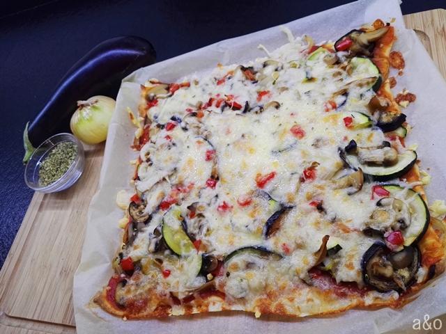 Pizza vegetal.