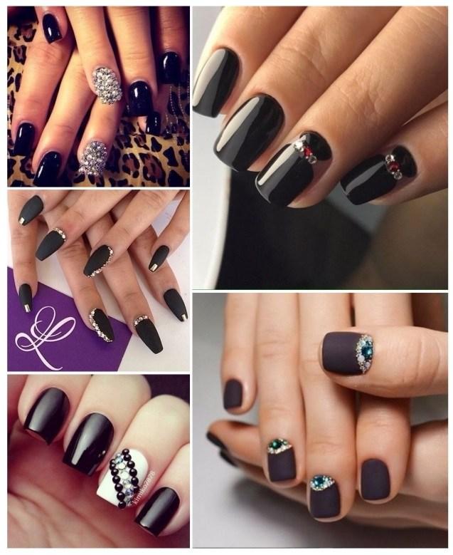 decoración de uñas negras 2013