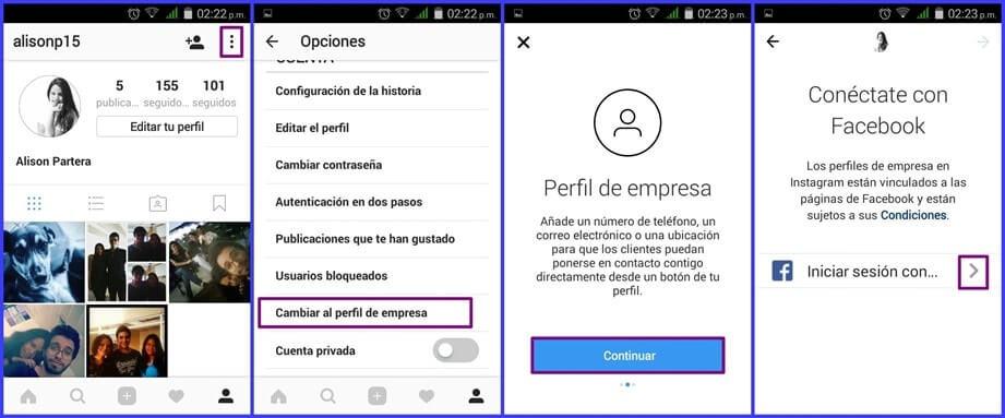 configurar instagram empresa