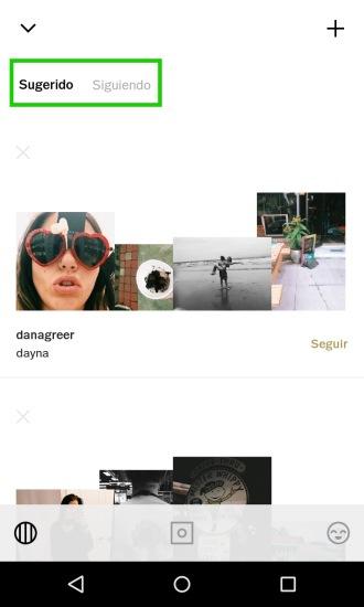 Usuarios a los que sigues o puedes seguir en VSCO