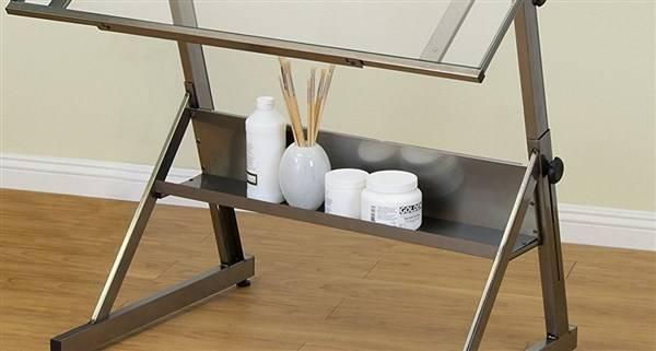 mesa de dibujo de vidrio