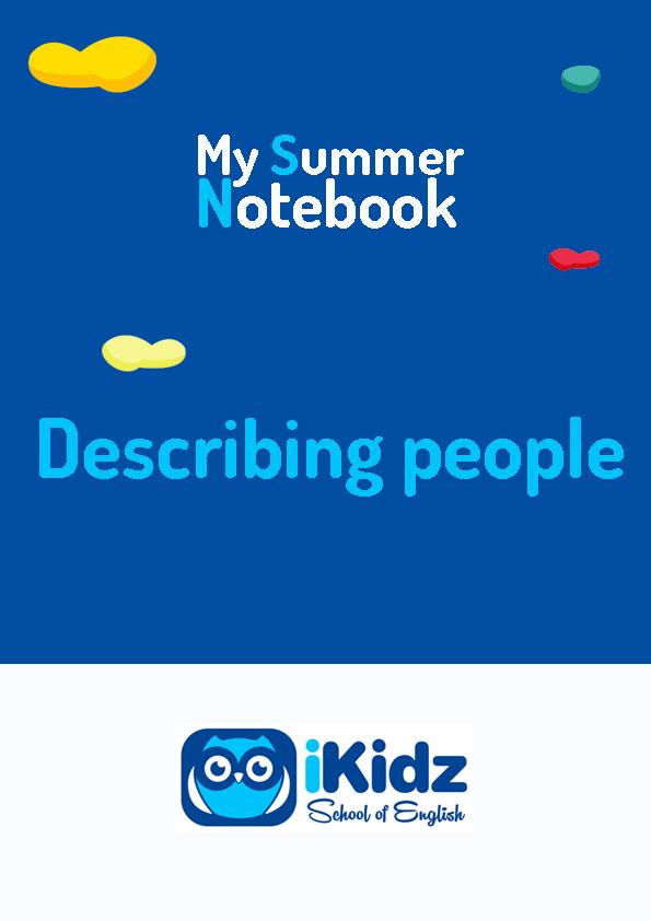 My summer Notebook portada_describing people