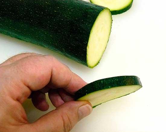 San Jacobos de calabacín, jamón y queso