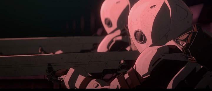 Blame nueva pelicula de anime de ciberpunk y ciencia ficción en Netflix